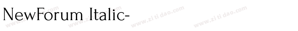 NewForum Italic字体转换